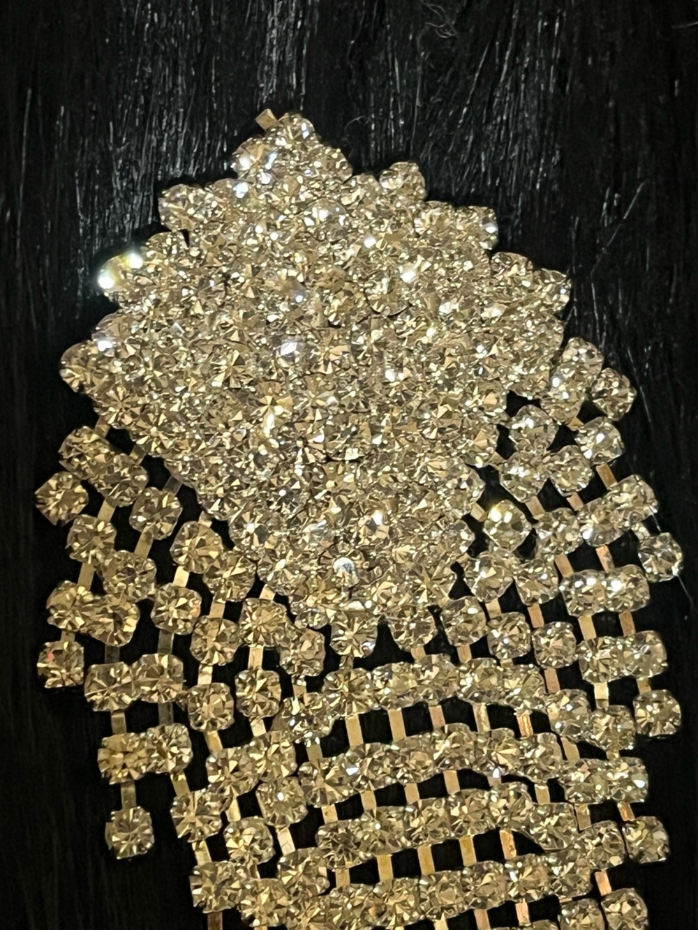 Vintage Cascading Rhinestone Brooch - Picture 5 of 8
